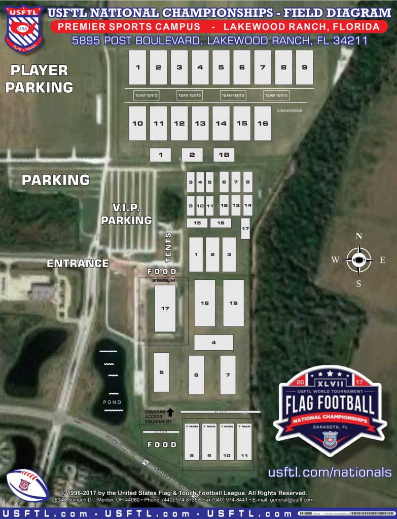 USFTL Championship Event Map